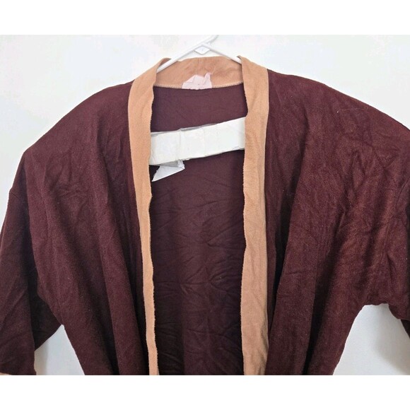 Vintage Robe Mens Large 1980s K-Mart Burgundy Warm Bath Grandpa Rare - Picture 2 of 7